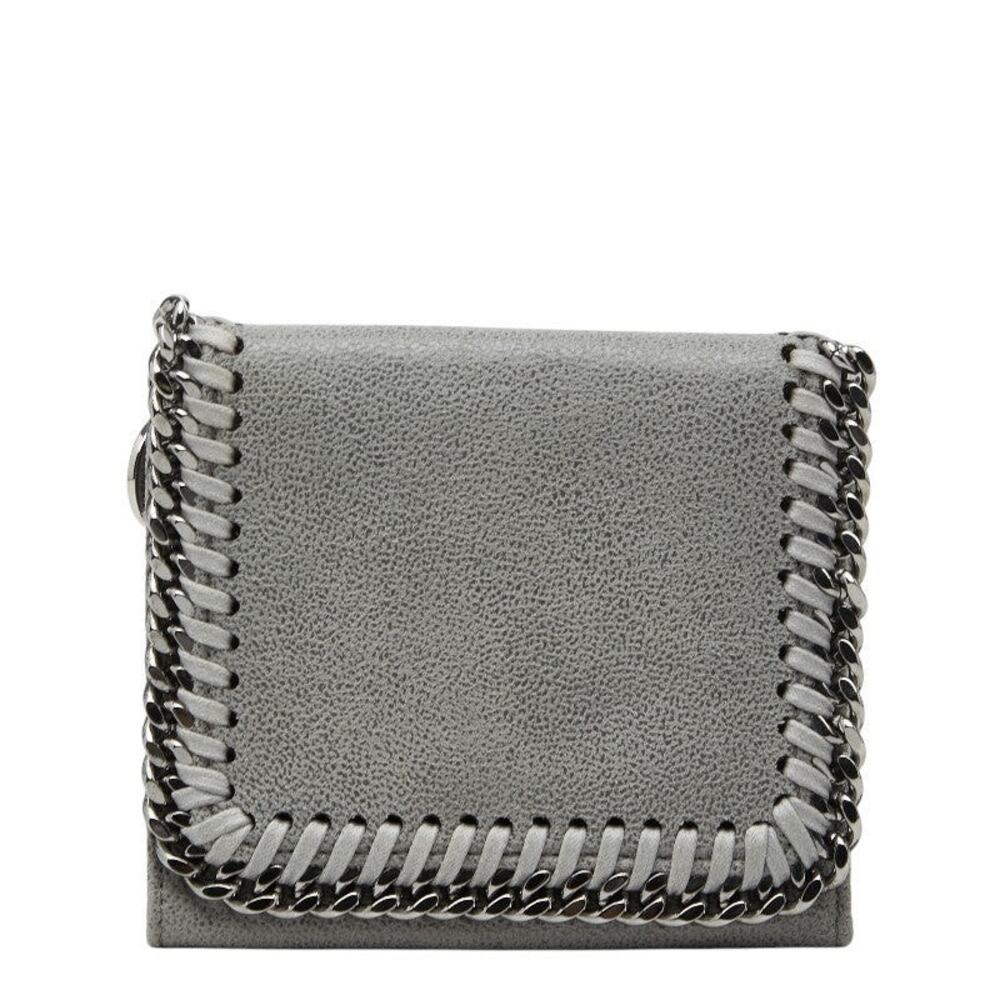 Stella McCartney Falabella Trifold Wallet Gray